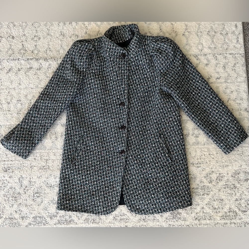 Vintage Women’s Wool Coat Made In USA Size 13-14